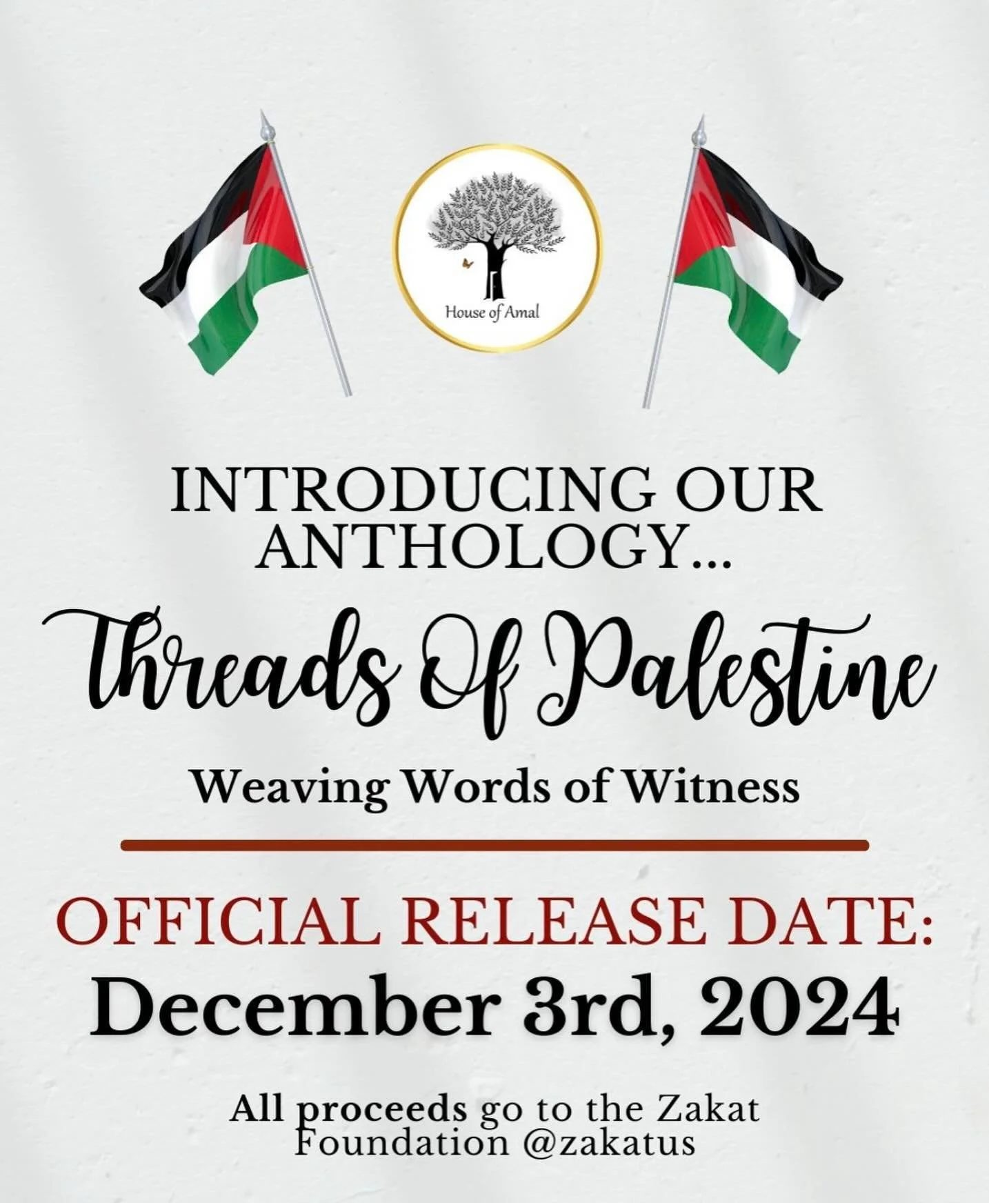 🌟 Exciting news!

We&rsquo;re thrilled to announce the release of our anthology, which we have carefully named: &ldquo;Threads of Palestine: Weaving Words of Witness.&rdquo;

This anthology was studiously edited by our cohort instructors, Sara Bawan