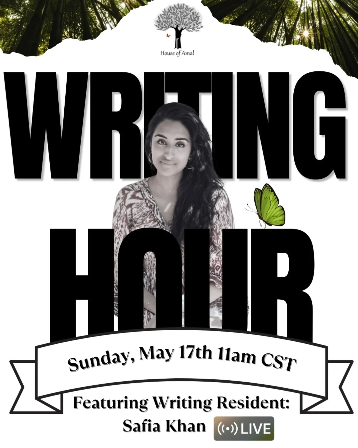 👋 Salaam friends! 
We're back with another Writing Hour this Sunday! And this is our first Writing Hour hosted by one of our current 2026 Writing Residents. ✨

🌿 𝗧𝗵𝗶𝘀 𝗦𝘂𝗻𝗱𝗮𝘆, 𝗠𝗮𝘆 𝟭𝟳𝘁𝗵 𝗮𝘁 𝟭𝟭𝗮𝗺 𝗖𝗦𝗧 / 𝟭𝟮𝗽𝗺 𝗘𝗦𝗧, Safia K