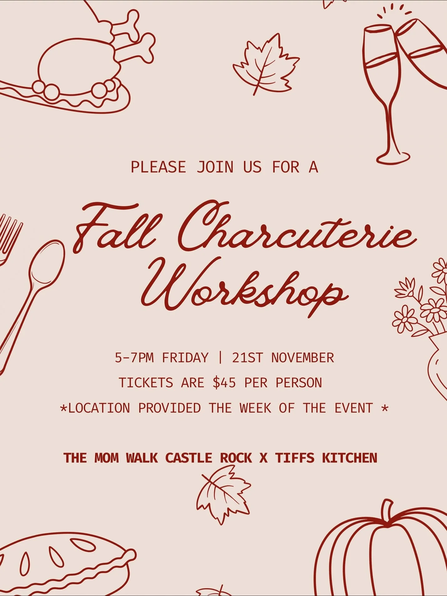 🦃Join us for a fall charcuterie board workshop with @themomwalkco.castlerock! Details on page two &amp; sign up with the link in our bio! 

We can&rsquo;t wait to see you all 🫶🏼 

(Location provided after sign up during the week of the event)