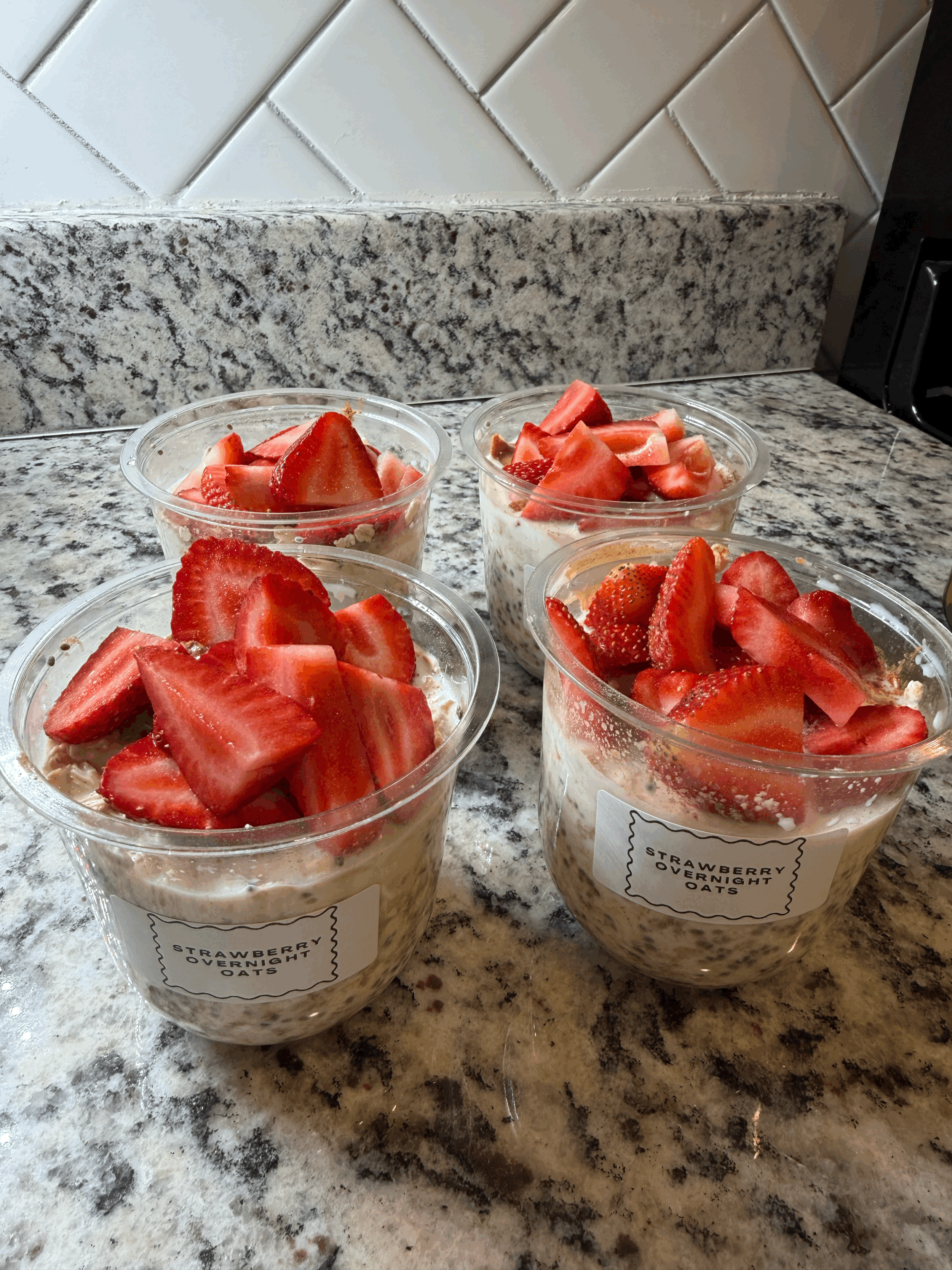 Protein Strawberry Overnight Oats