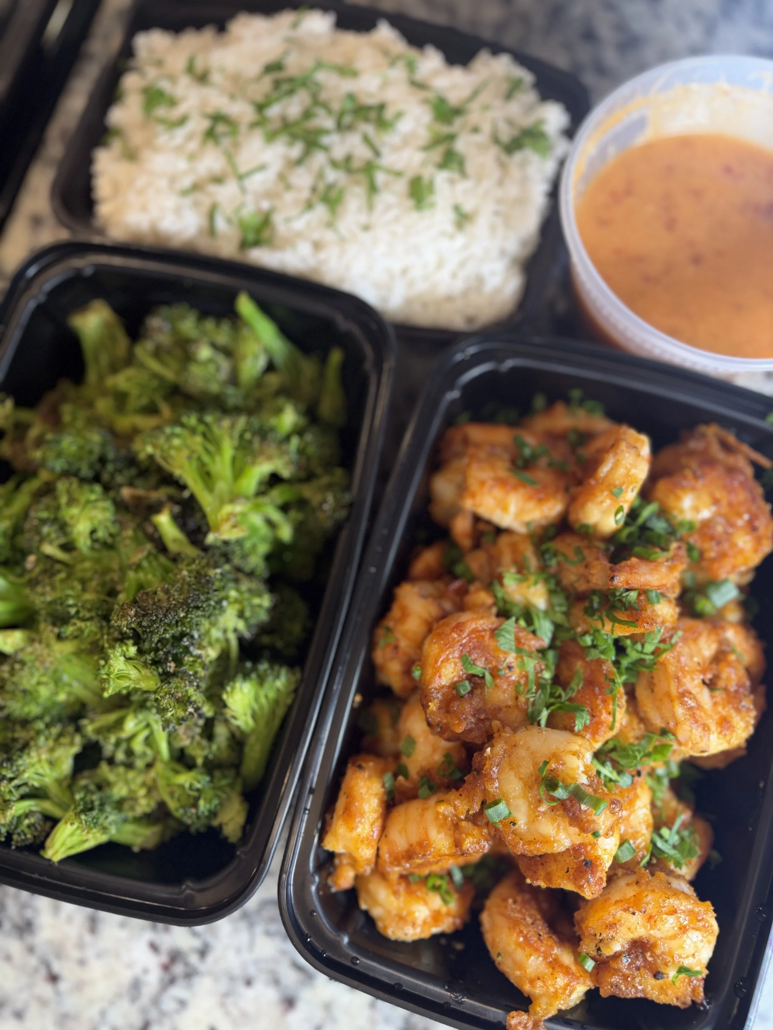 Family Style Bang Bang Shrimp bowl