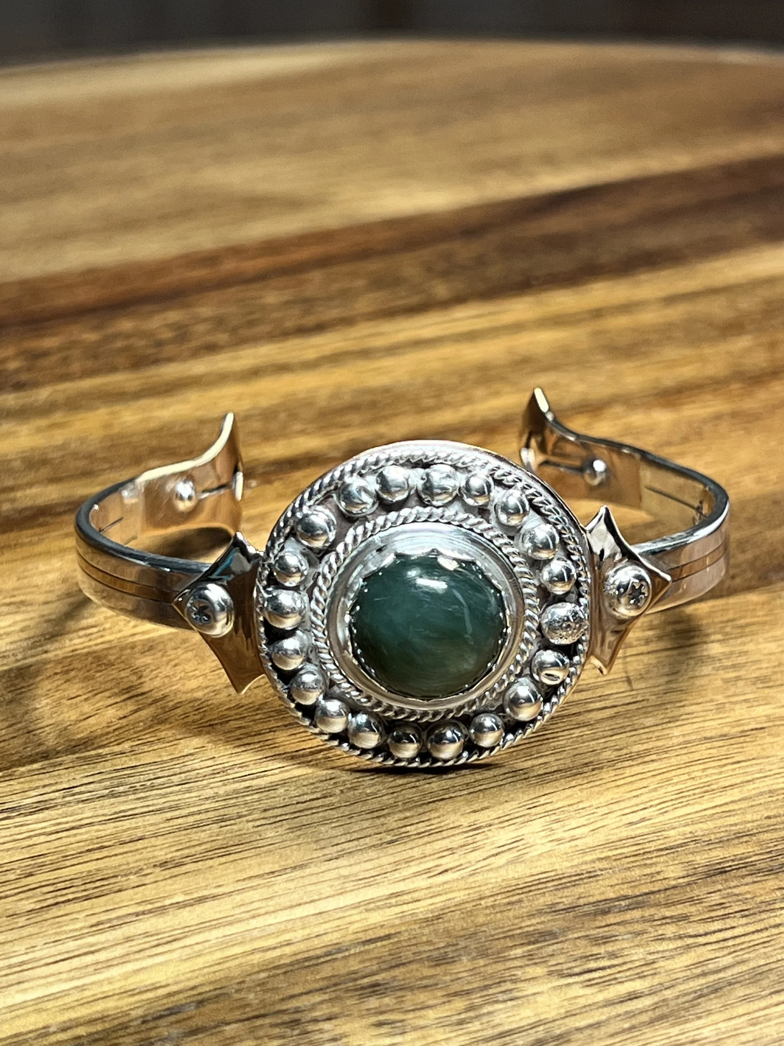 Women's Viking Cuff with Jasper Gemstone