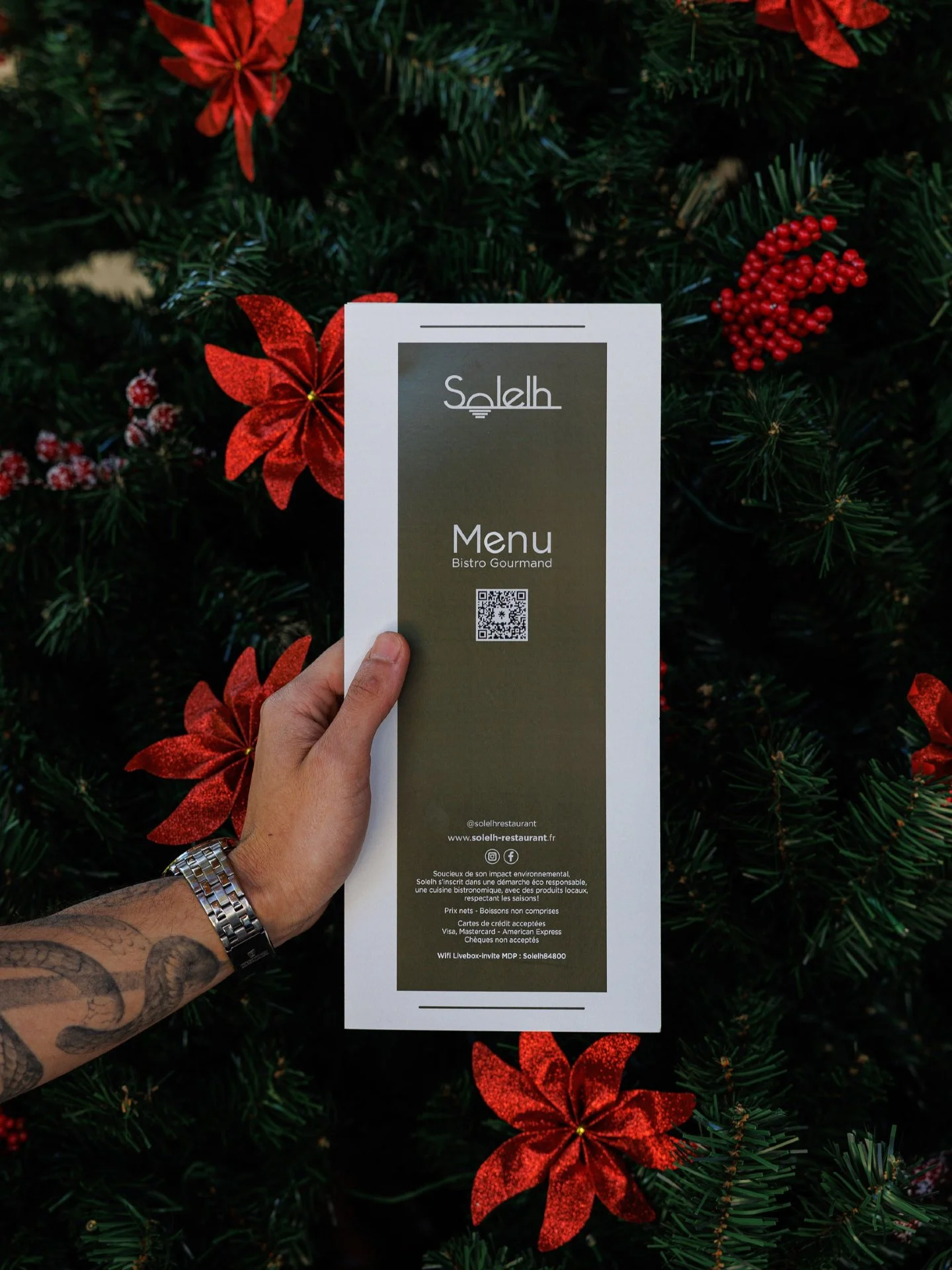 Le cadeau qui met tout le monde d&rsquo;accord 💝 ? Un repas gourmand &agrave; @solelhrestaurant 😋
&Agrave; glisser sous le sapin, offrir, partager... Bref, savourer ✨.

➡️ Rendez-vous sur le lien en bio, rubrique &laquo; Offrir un ch&egrave;que 🎁 