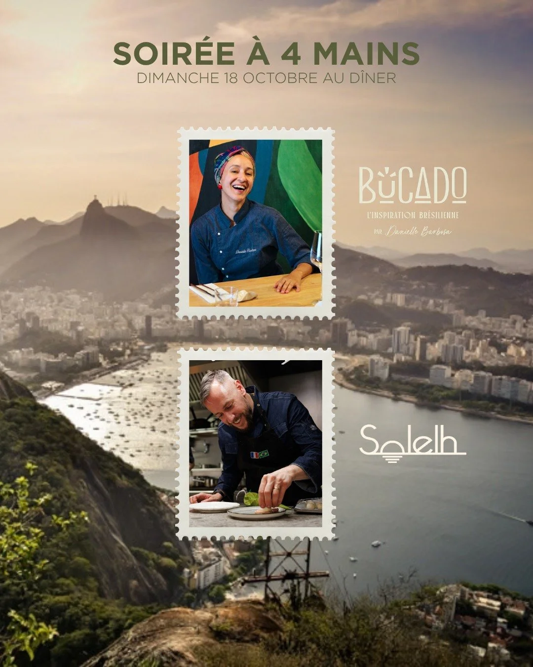 LE BR&Eacute;SIL S&rsquo;INVITE &Agrave; SOLELH 🇧🇷🔥 | Le 18 octobre au D&icirc;ner 
On cl&ocirc;ture la Semaine du Go&ucirc;t en beaut&eacute; autour d&rsquo;un repas &agrave; 4 mains, d&rsquo;un c&ocirc;t&eacute;, Danielle Barbosa cheffe br&eacut