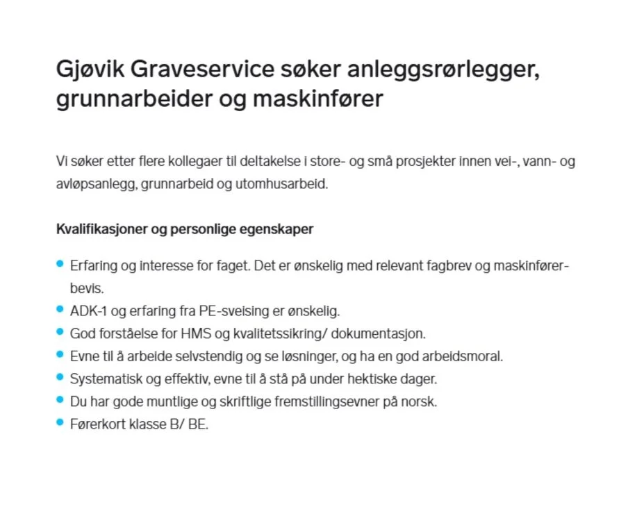 Grunnet stadig st&oslash;rre arbeidsmengde og avanserte oppdrag, s&oslash;ker vi flere flinke folk med p&aring; laget 👷&zwj;♂️⚙️ Kanskje er det nettop DEG vi ser etter? 💪
Tre stillinger, en annonse p&aring; Finn - enkel s&oslash;knad 
.
.
📸: Gj&os