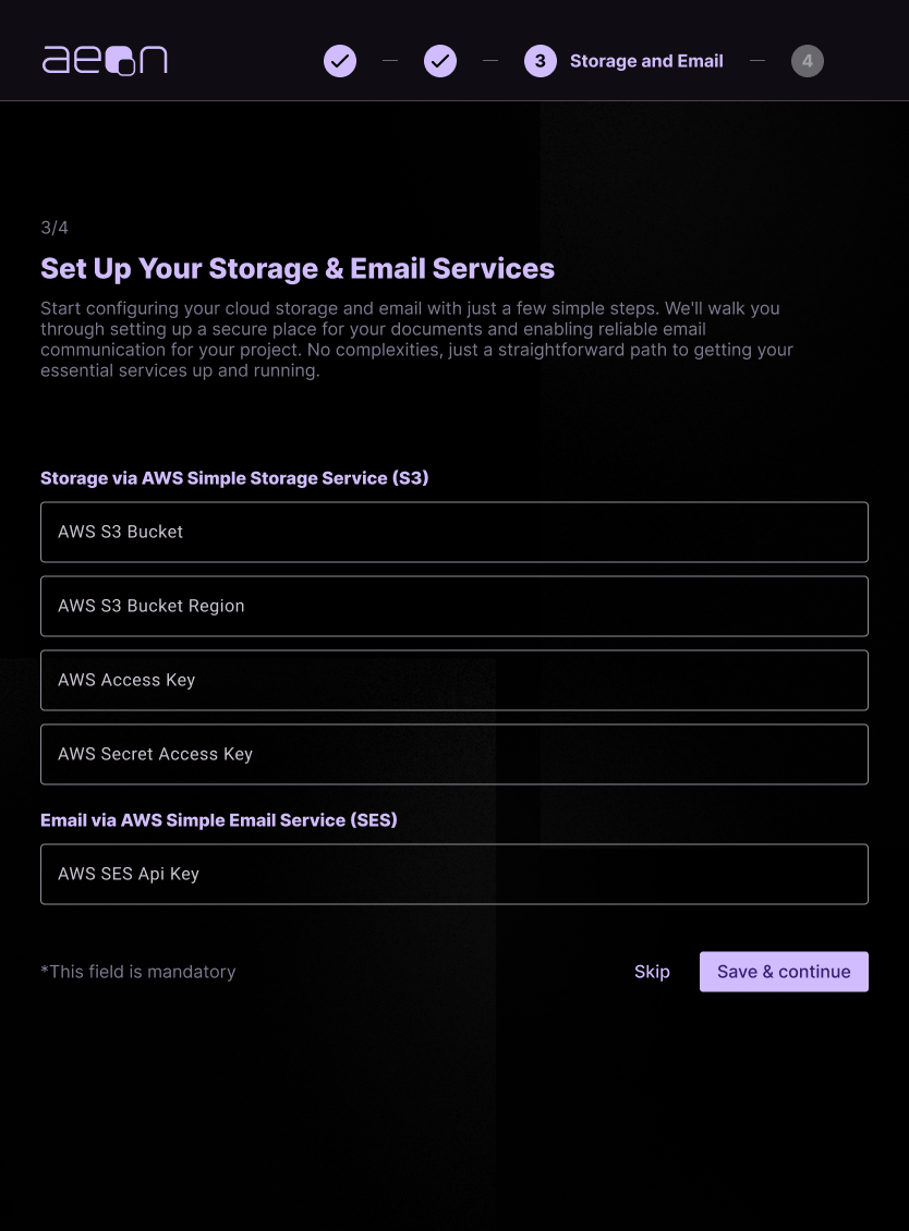 Onboarding Step Three - Services