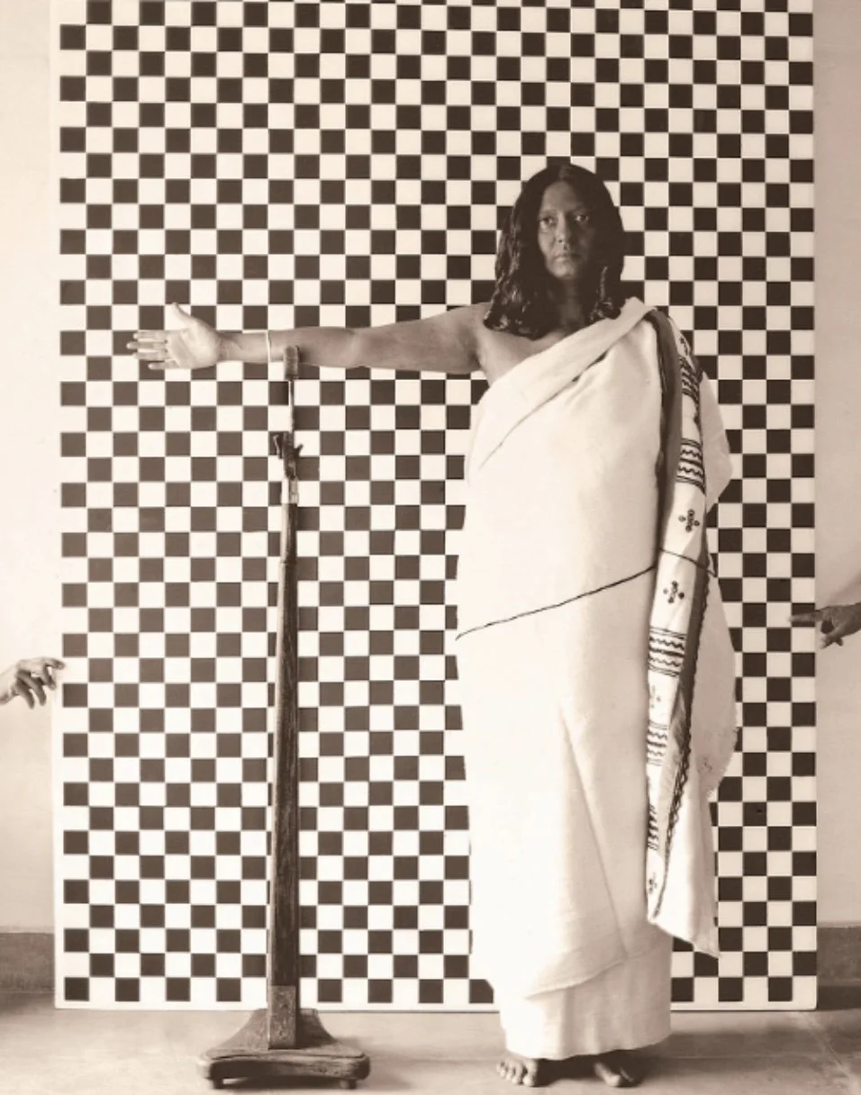 Pushpamala N., ‘Toda (after late 19th century British anthropometric photograph)’. From the Ethnographic series Native Women of South India: Manners and Customs, 2000-2004