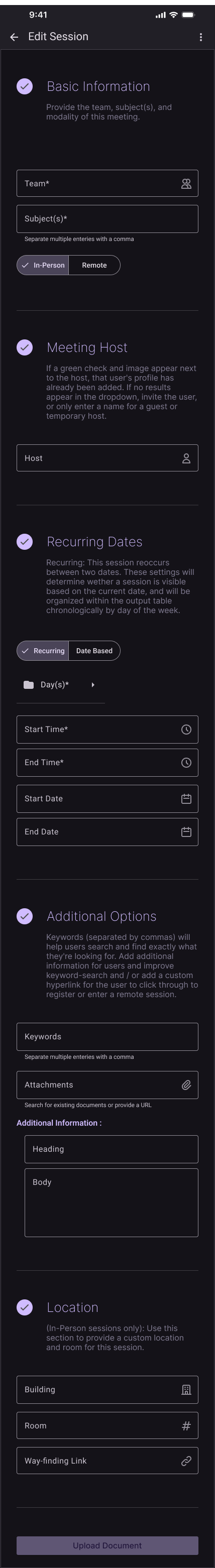 Schedule Editor