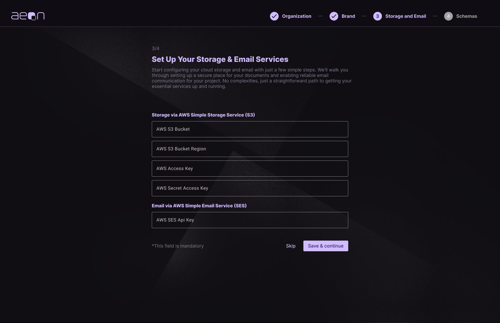 Onboarding Step Three - Services