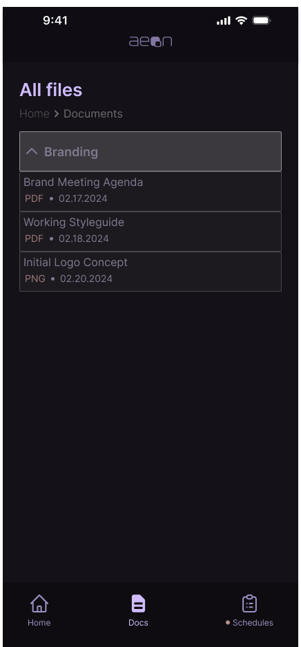 Collapsed Documents Table