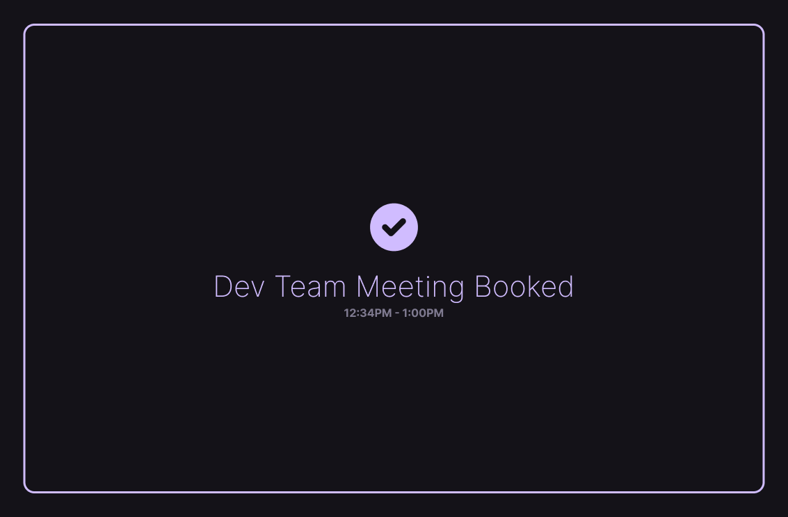 Booking Confirmation