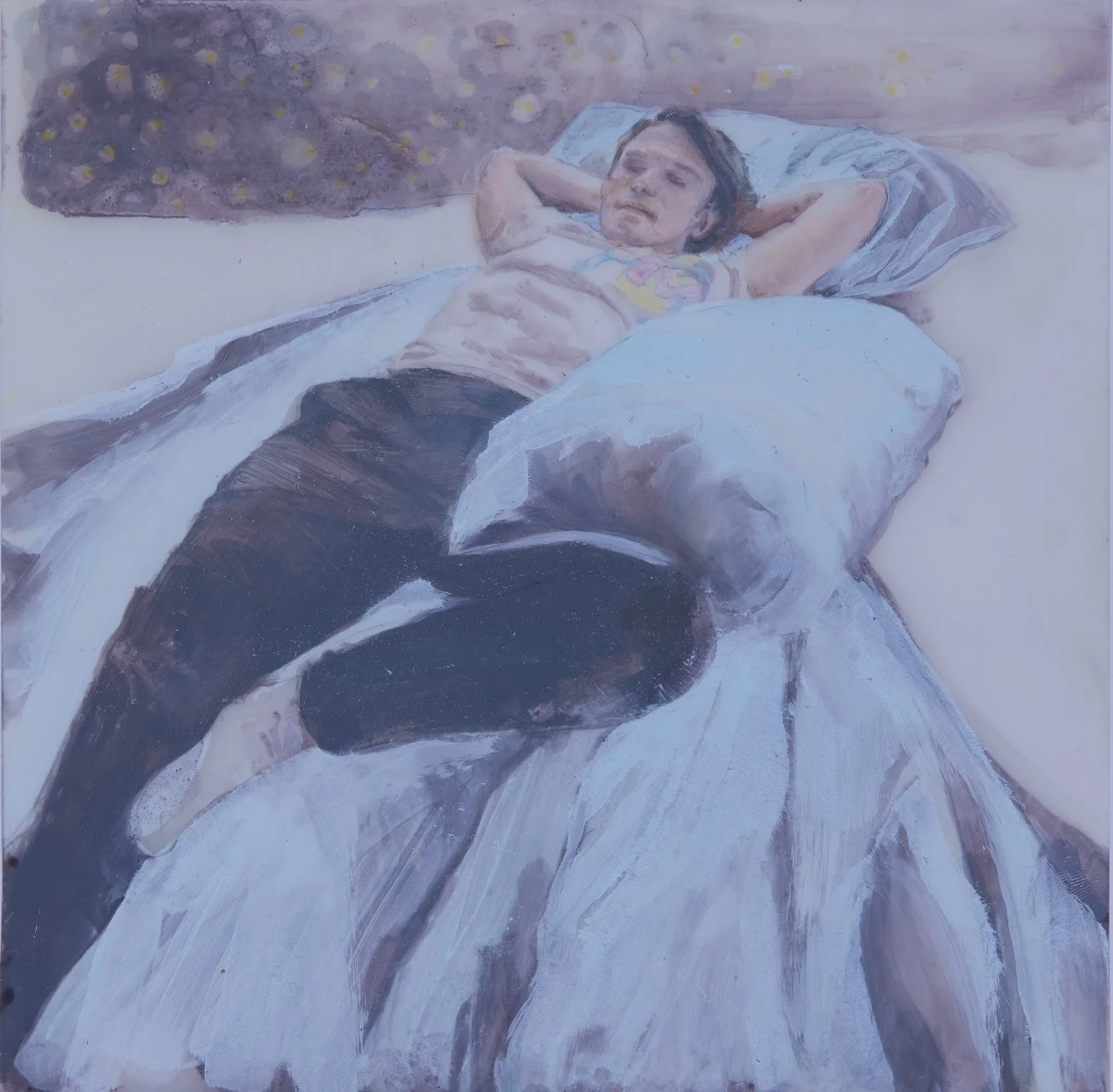 Reverie, 2025, Huile sur mylar. Oil on mylar.