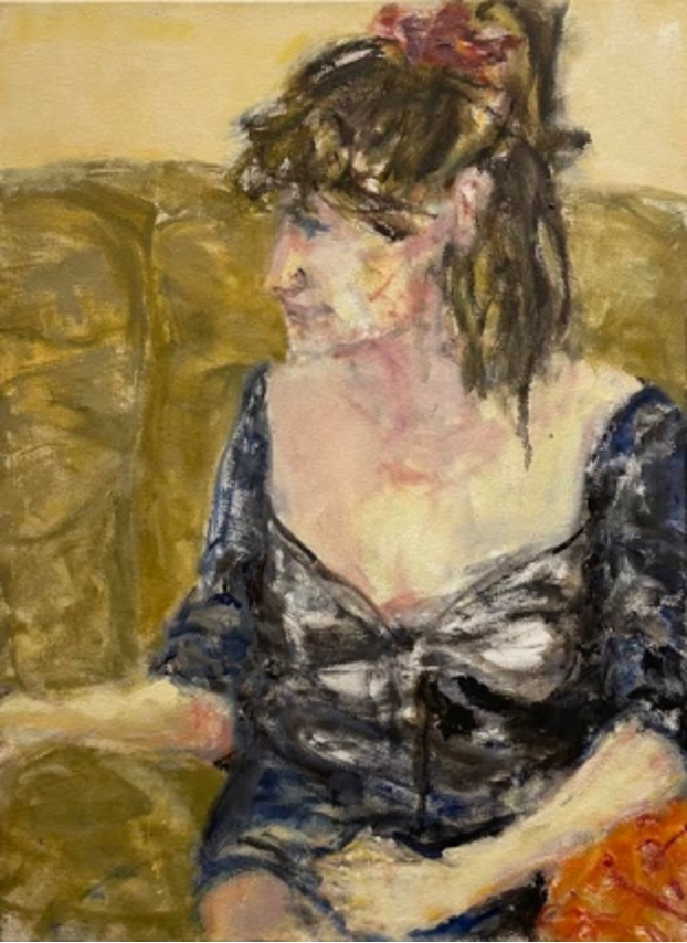 Model study #11, 2023, Huile sur toile, Oil on canvas, 61 x 40.6cm (24 x 16 in), $1,882.00 CAD 
