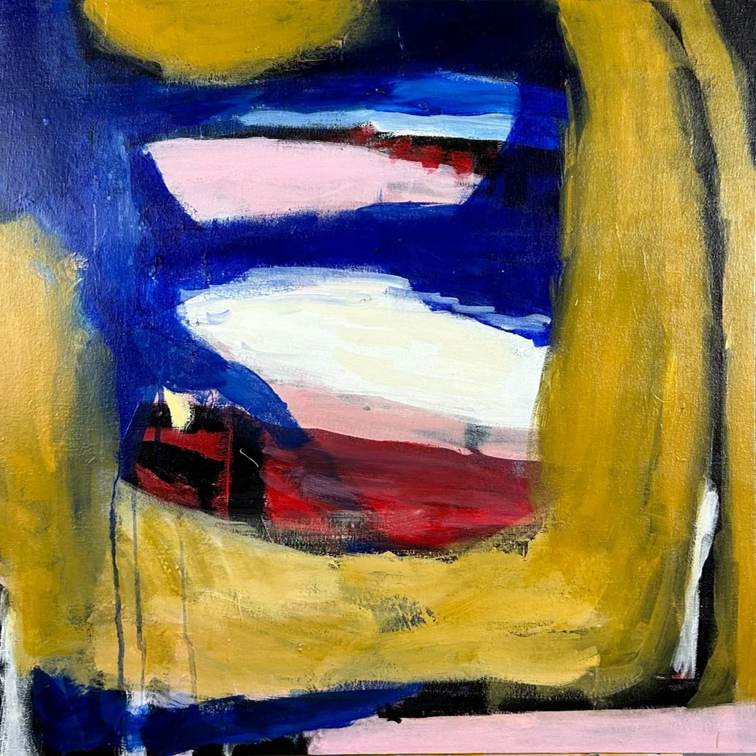 Swoop, 2024, acrylique sur toile (encadré), Acrylic on canvas (framed), 64.77 x 64.77 cm (25.5 x 25.5in), $850.00 CAD