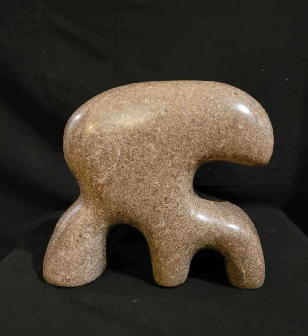 Car Tune, 2022, Calcaire de Saint-Marc, Saint-Marc Limestone,  19.1 x 6.4 x 17.8cm (7.5 x 2.5 x 7in), $500.00 CAD
