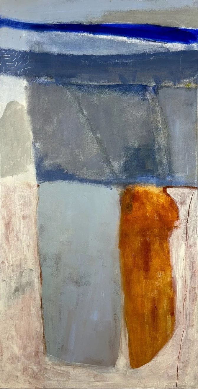 Walk on the beach 2, 2024, acrylique sur toile (encadré en pin), Acrylic on canvas (framed in pine), 49.53 x 95.25cm (19.5 x 37.5in), $1,000.00 CAD