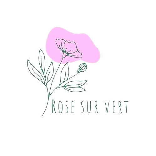 Rose sur vert 