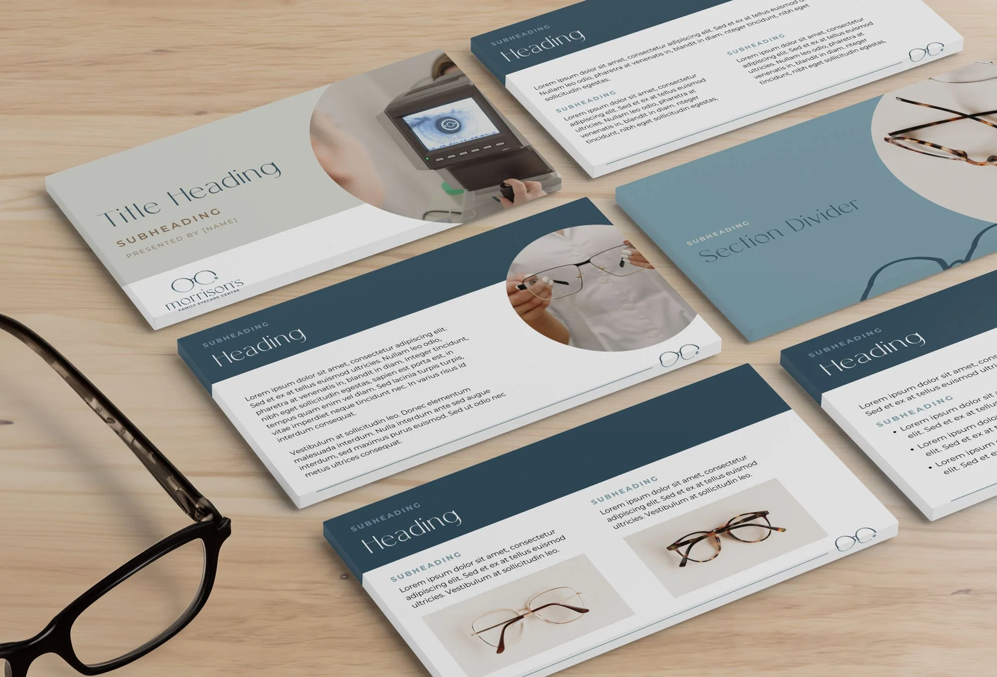 Morrison's Family Eyecare slide presentation mockup