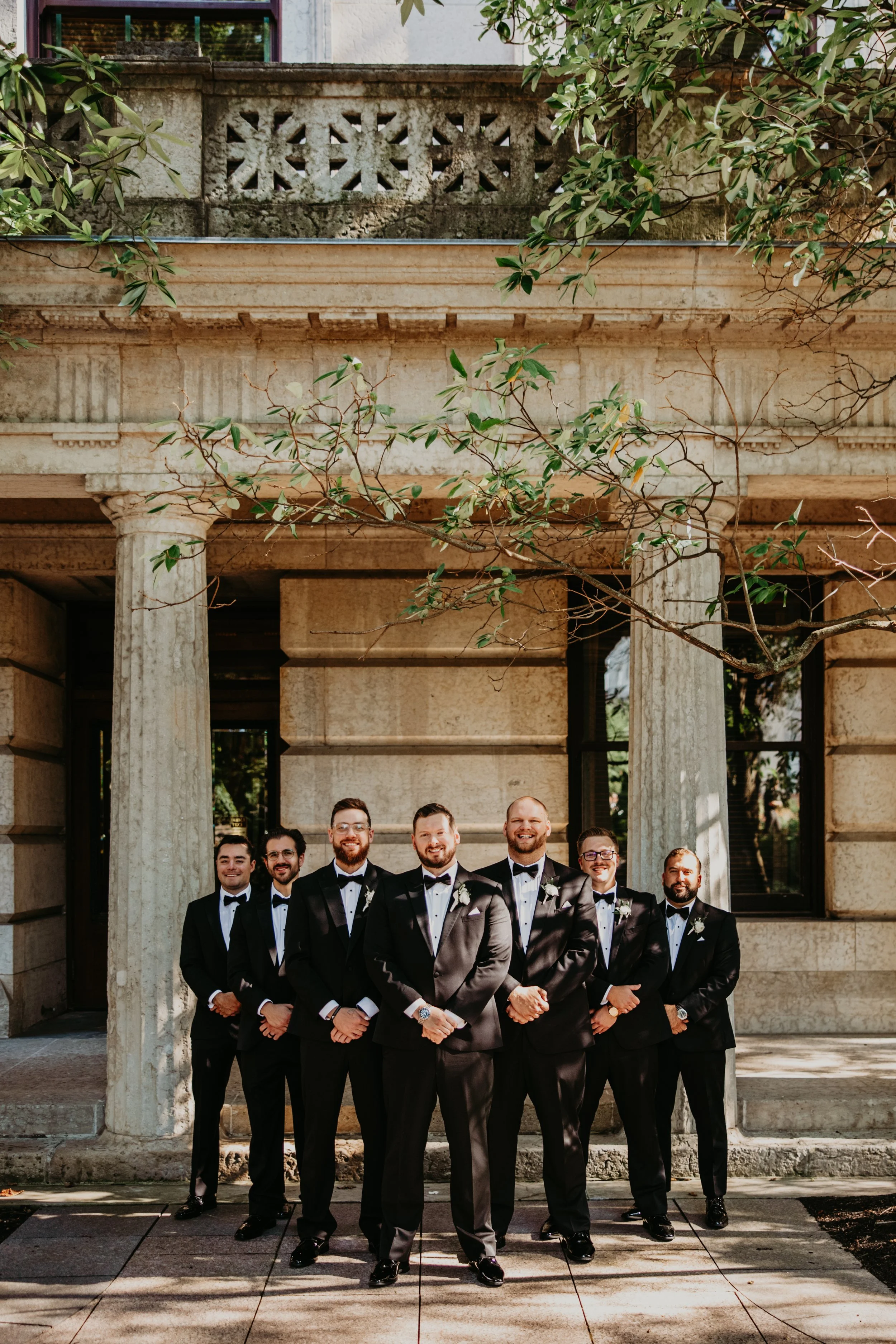 groomsmen photo at ohio state house
