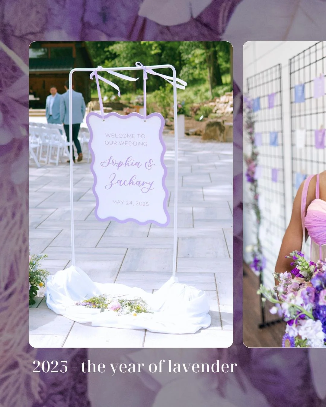 2025 was the year of the lavender wedding for my calligraphy business! 🌿

I had several weddings and styled shoots feature unique, lavender details, and I have to say I never got tired of it. The soft purple touches added pops of color amid the ivor