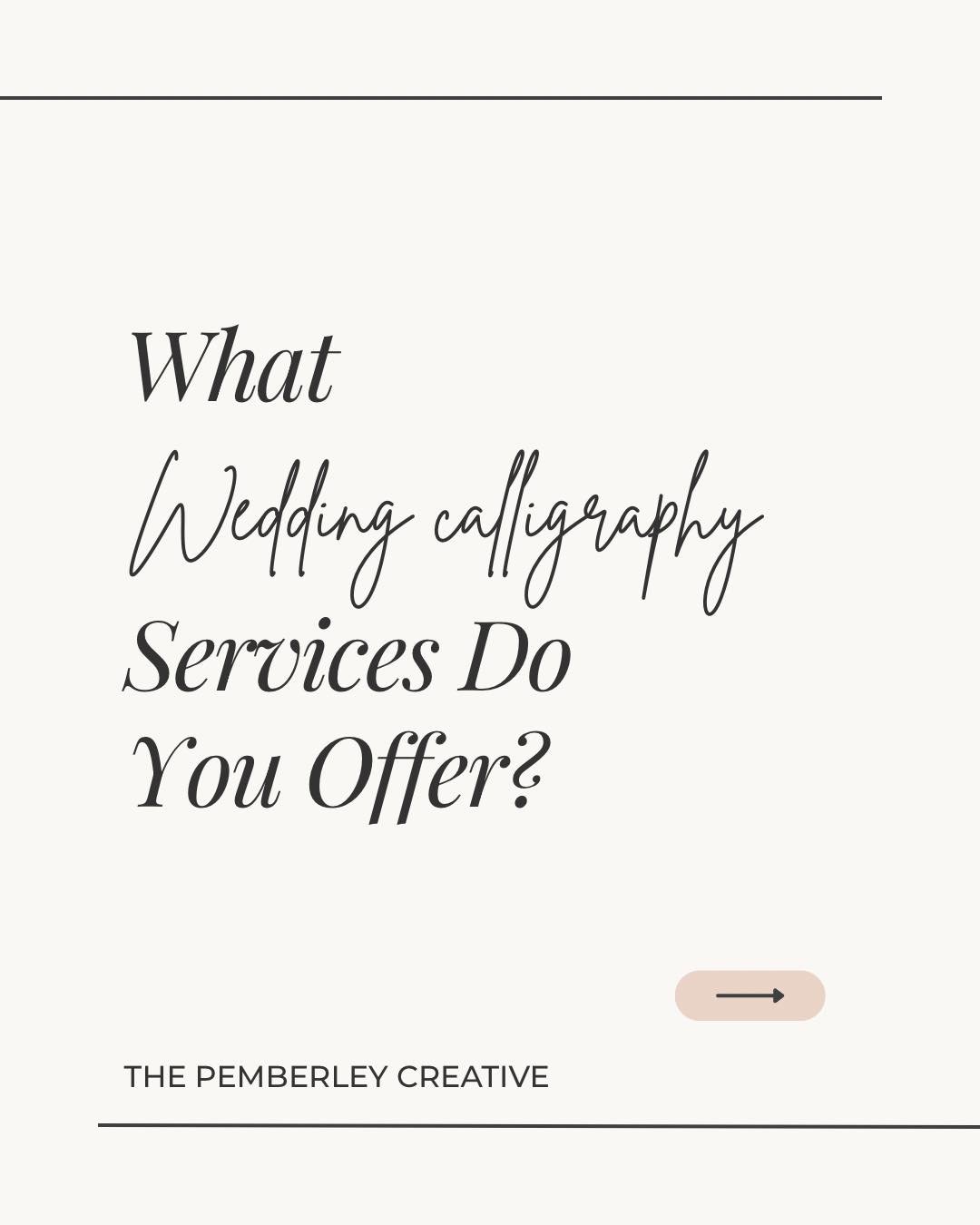 Want to hear more about the services I offer as a wedding calligrapher? 

✨Seating charts: By far my most popular wedding calligraphy service! Leave the complicated organizing and layout to me and wow your guests with a hand lettered wedding seating 