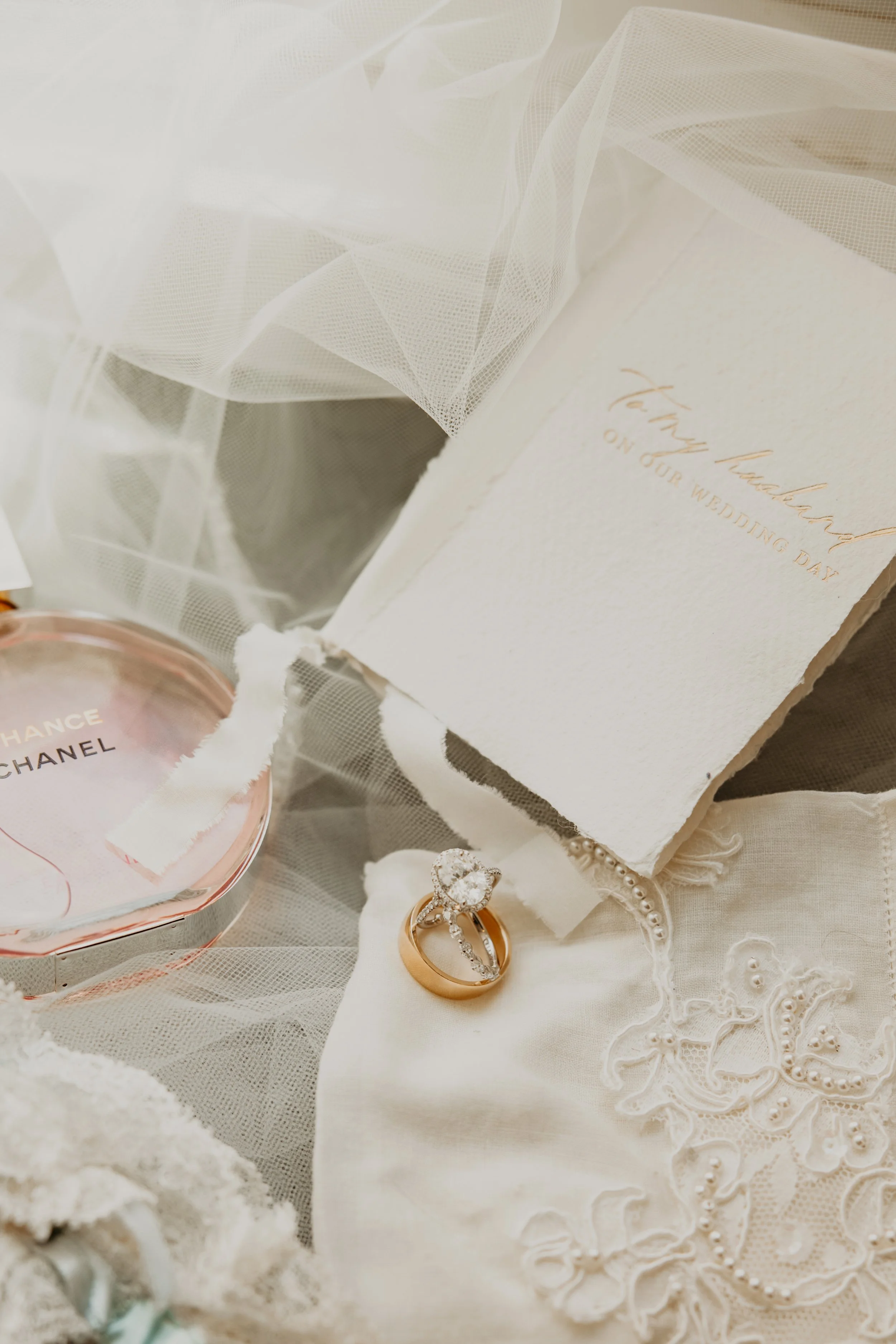 wedding ring and vows detail shot