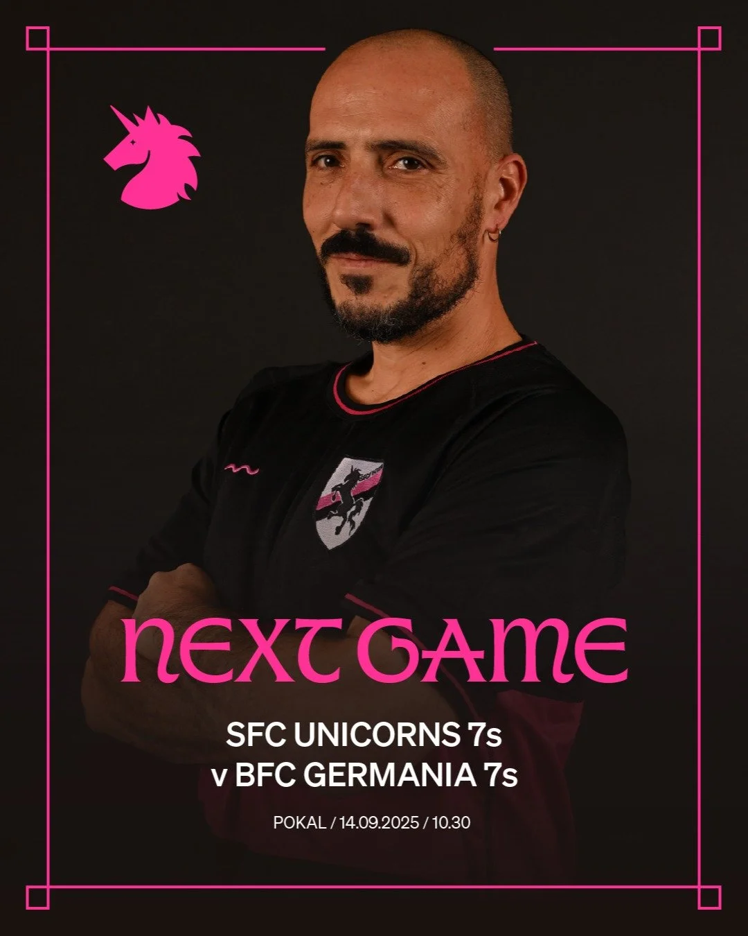 FIRST GAMES OF THE SEASON!

Both teams start in the cup on Sunday as the 7s host BFC Germania, while the 11s travel away to play the @scfalcosubbuteo.

🩷🖤

🦄 UNICORNS 7s vs. BFC Germania 7s
📍 Kurt Ritter Sportplatz, 10247 Berlin
🕒 POKAL | 14.09 
