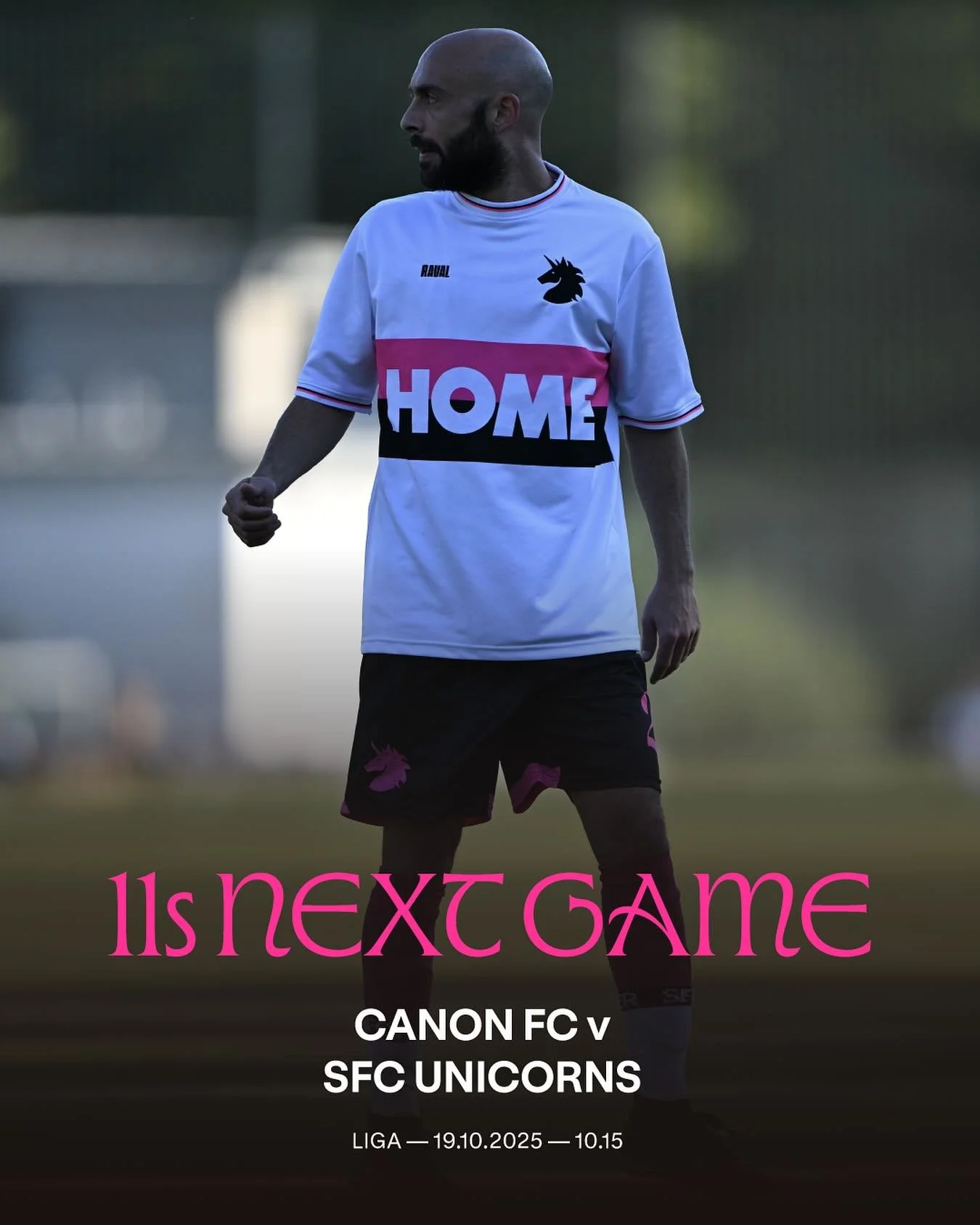 Still riding high from last weekend&rsquo;s cup win, our 11s return to league action with a Sunday morning kick-off against @canon_fc in Wedding. 

🦄 UNICORNS vs. Canon FC / BFC Meteor
📍 Ungarnstr. 65, 13349 Berlin
🕒 LIGA | 19.10 | 10:15