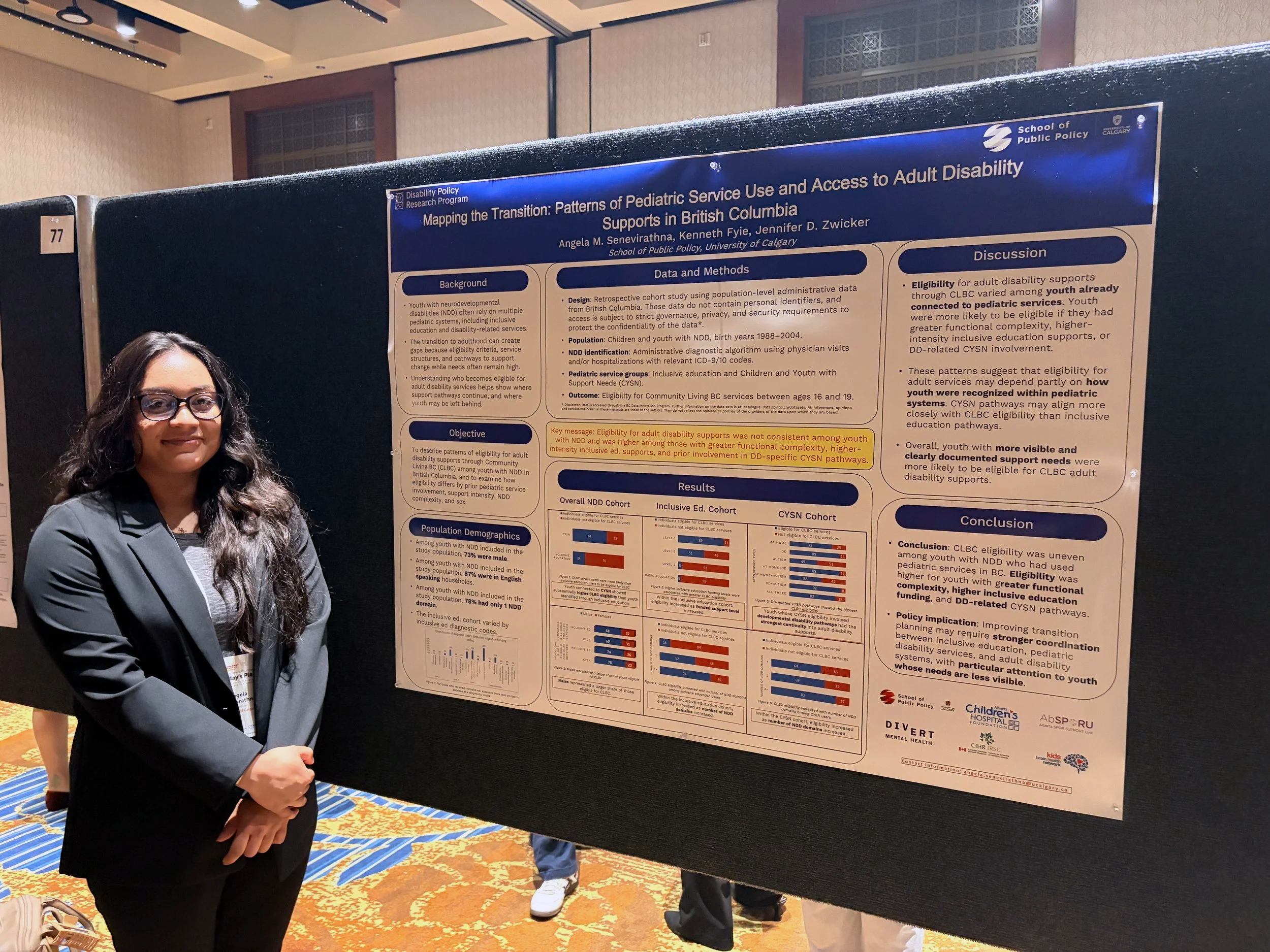 Angela during her poster presentation at the Children's Healthcare Canada Conference