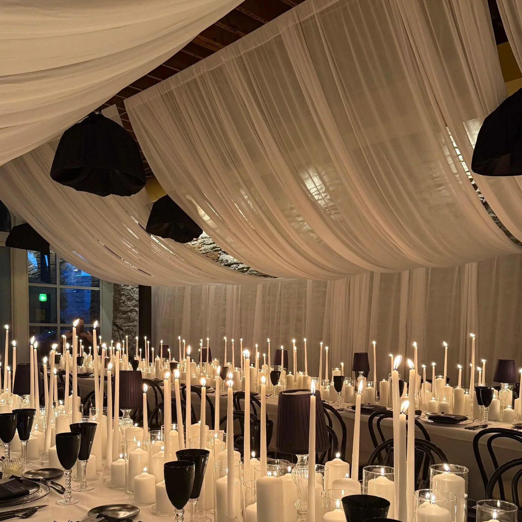custom fabric ceiling draping