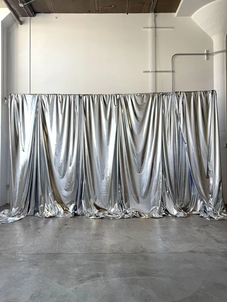 silver metallic fabric draping backdrop (various sizes, customizable fabric available!)