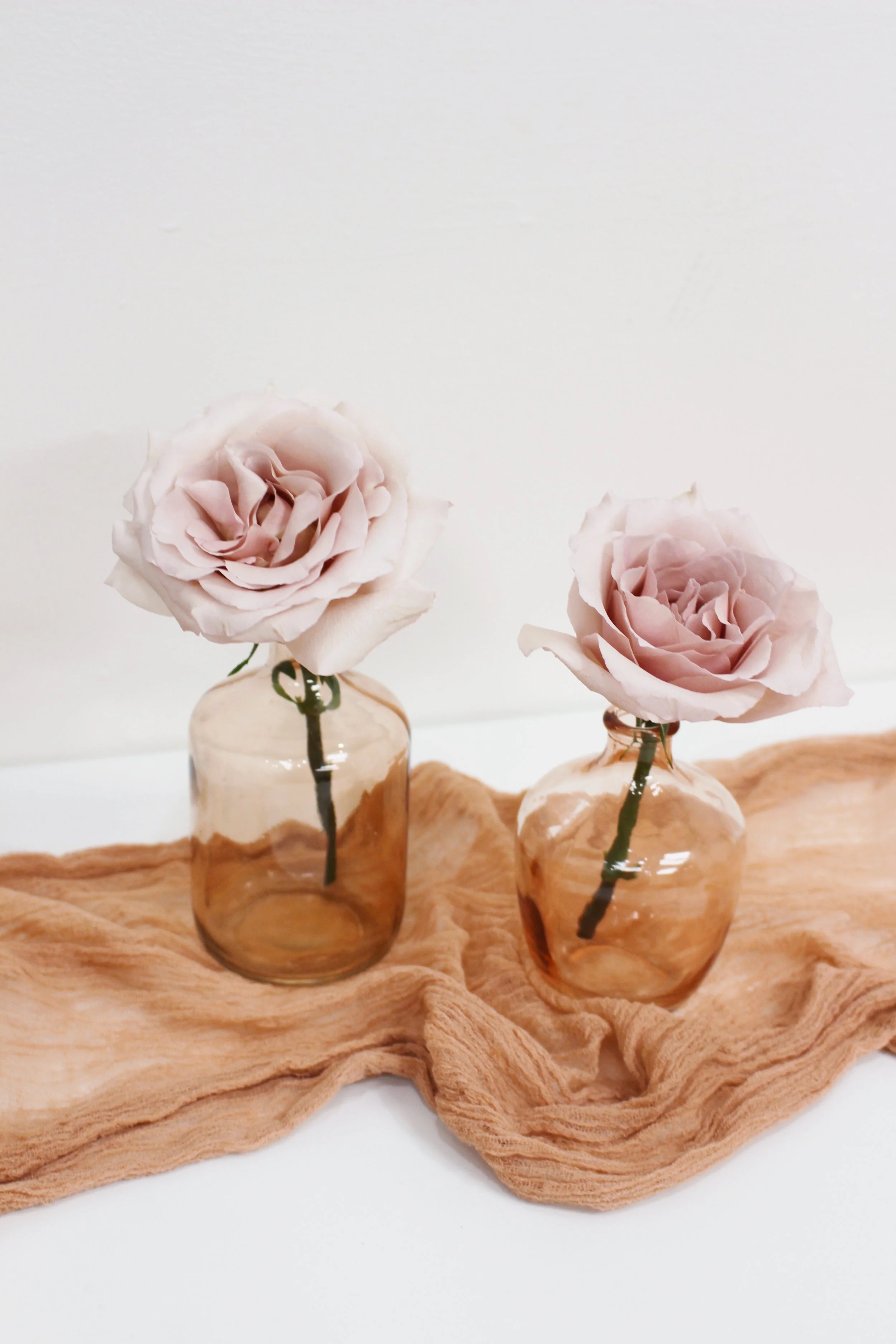 rose blush glass bud vase