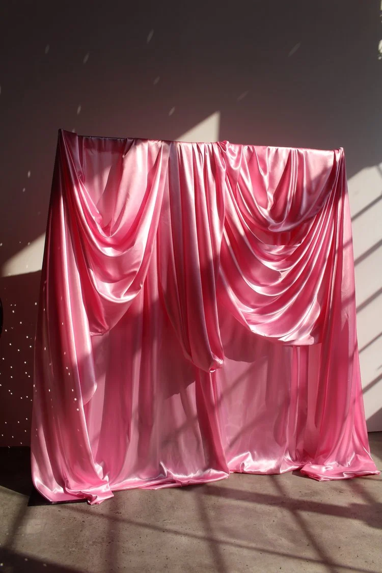 custom fabric draping backdrops (various sizes, customizable fabrics)