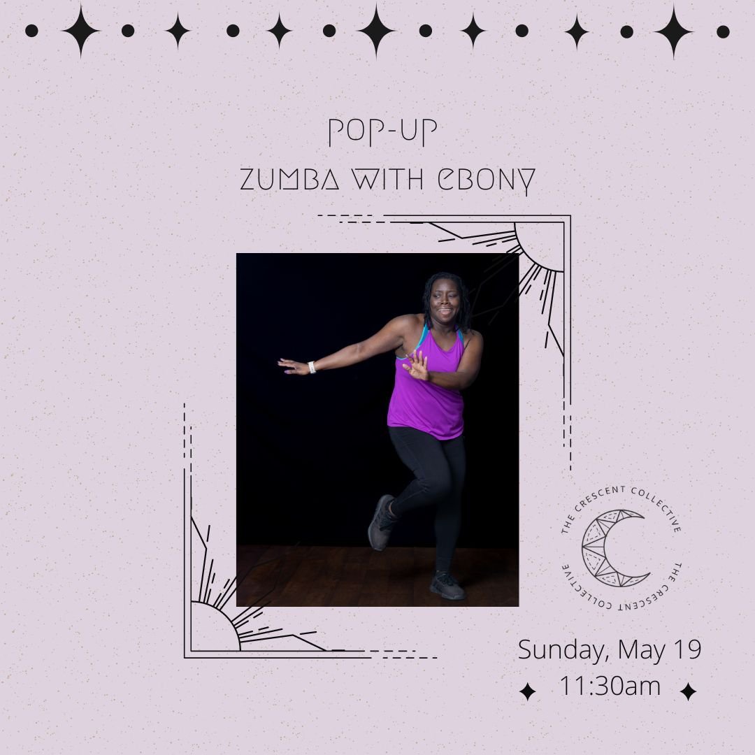 Ebony's back with another Sunday pop-up zumba class!  Dance to great music, with great people, and burn a ton of calories without even realizing it. Zumba instructors guide students through short sets of repetitive dance movements so that anyone can 