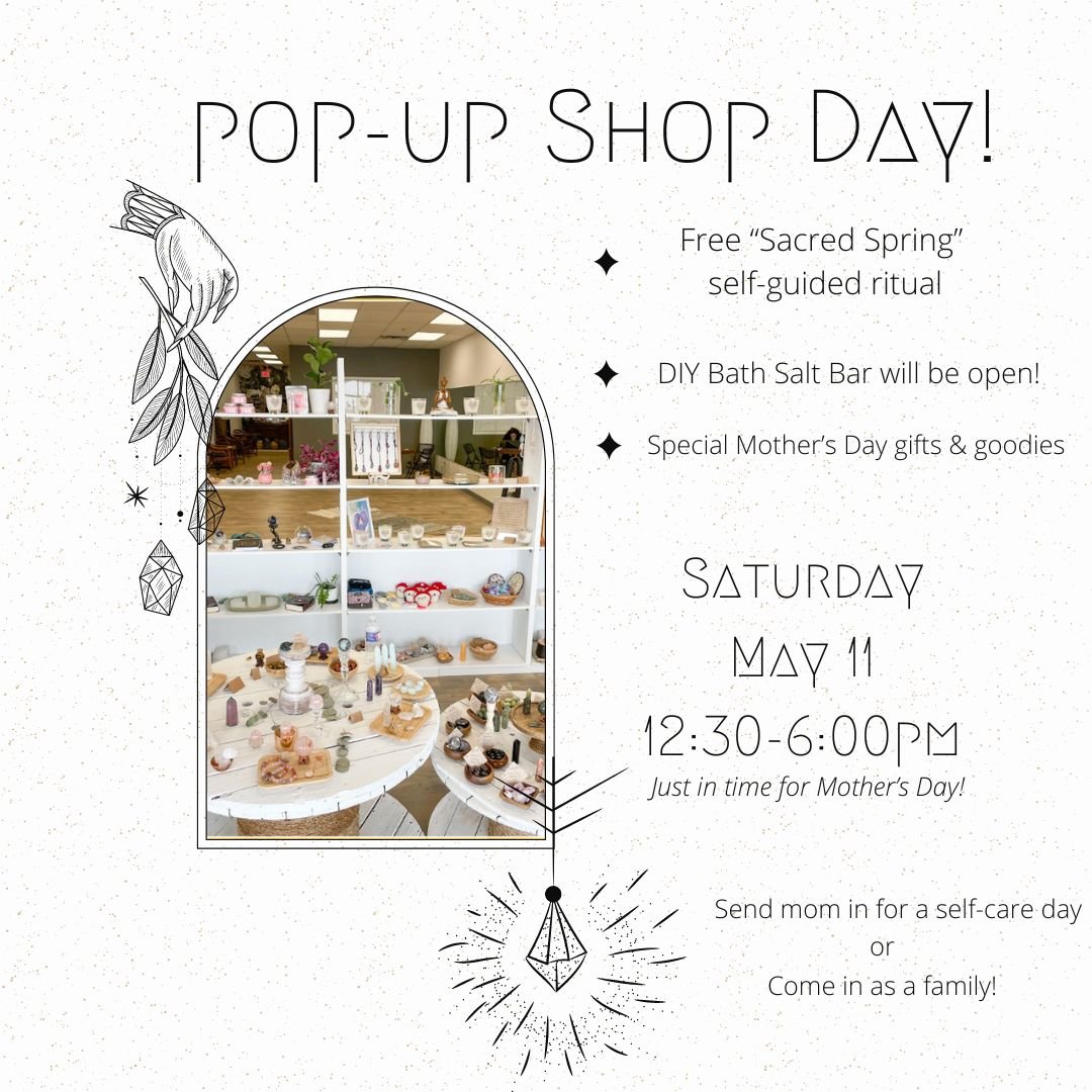 Set a reminder - Crescent Collective will be open to the public Saturday May 11 from 12:30-6:00pm

Just in time for Mother&rsquo;s Day!

🛍️ Shop the boutique for unique Mother&rsquo;s Day gifts (or pick up a gift card!)

FREE SACRED SPRING SELF-GUID