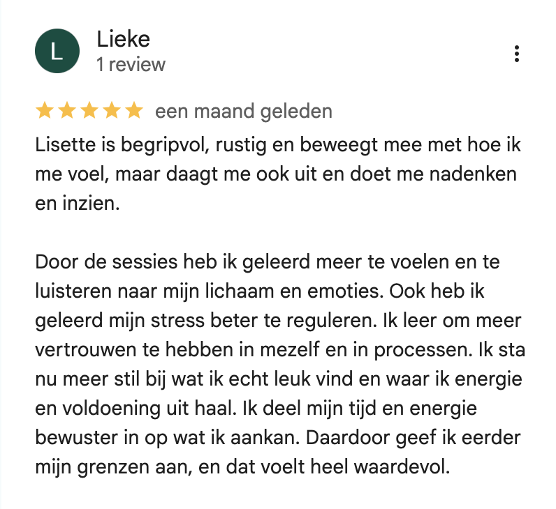 Review Lieke 5 sterren