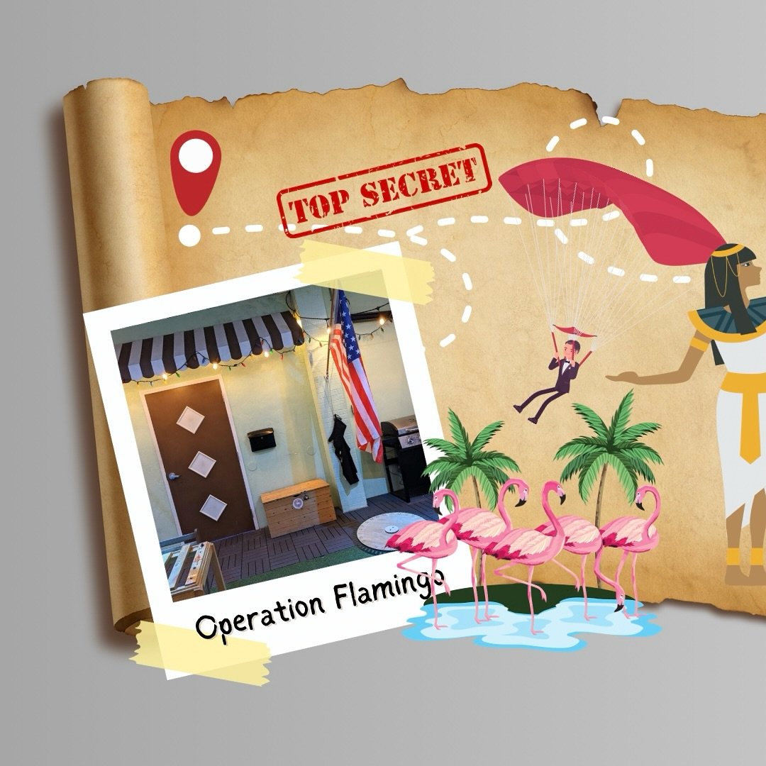 🌟 Follow the trail for an adventure like no other at Looking Glass Adventures! 🔍✨

🦩 First stop, &ldquo;Operation Flamingo&rdquo;! Dive into secret missions and espionage as you work to save the world from perilous threats. Can you complete the mi