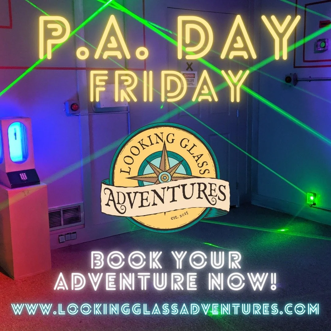 We're open all day today for the PA Day! Call 647-498-5596 or book online at lookingglassadventures.com!

#familyfun
#paday
#todotoronto