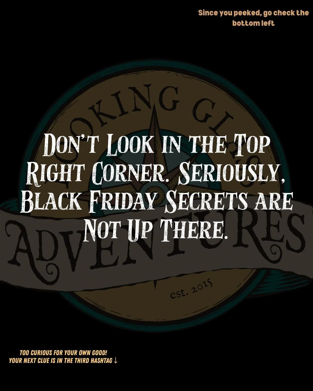 Need a gift for someone who doesn't want more clutter in their house? How about the gift of an Escape Room Experience!

#noclutter
#immersiveexperience
#checkthepinnedcomment
#redherring
#escaperoom
#puzzles