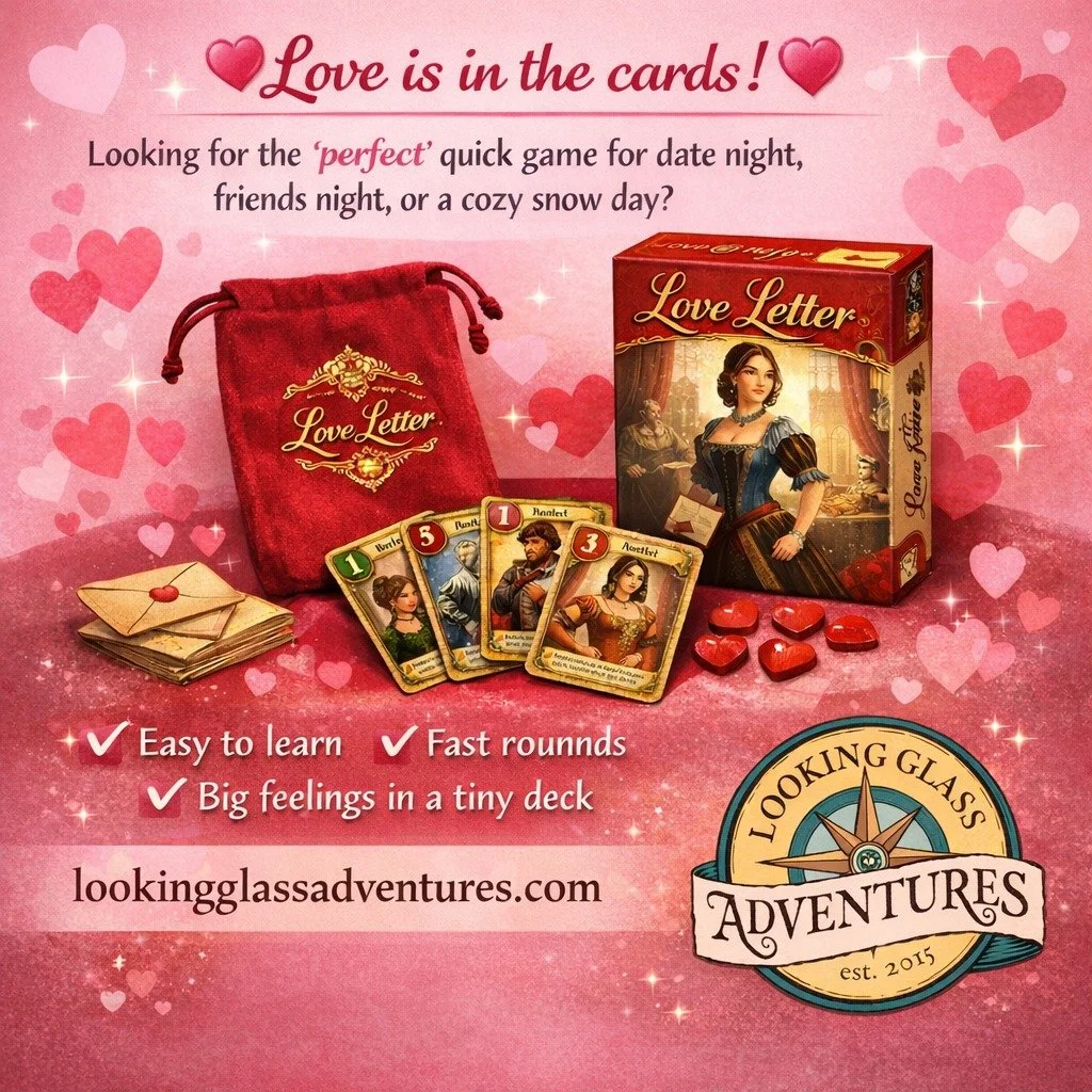 💖 Love is in the cards! Just in time for Valentine&rsquo;s Day 💖

Looking for the perfect quick game for Family Day or Valentine&rsquo;s? We love games and are happy to share one of our favourites with you!

Love Letter is all about bluffing, deduc