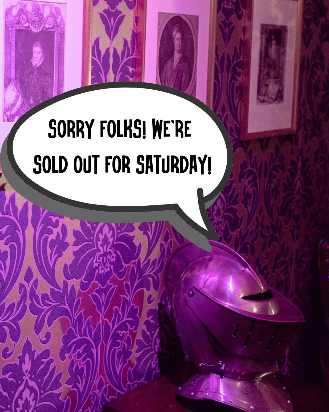 We're full for today but still lots of great game times left on Sunday and Monday. Spots go fast so book soon!  To join our waiting list for Saturday and to hear about cancellations, email info@lookingglassadventures.com. We'll also be sure to post a