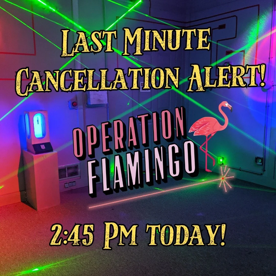 🚨 LAST SPOT ALERT 🚨

We have ONE spot left for Operation Flamingo at 2:45 PM TODAY!

It&rsquo;s March Break and this is your chance to grab a last-minute adventure before it&rsquo;s gone. Once it&rsquo;s booked&hellip; that&rsquo;s it!

🎟️ Book no