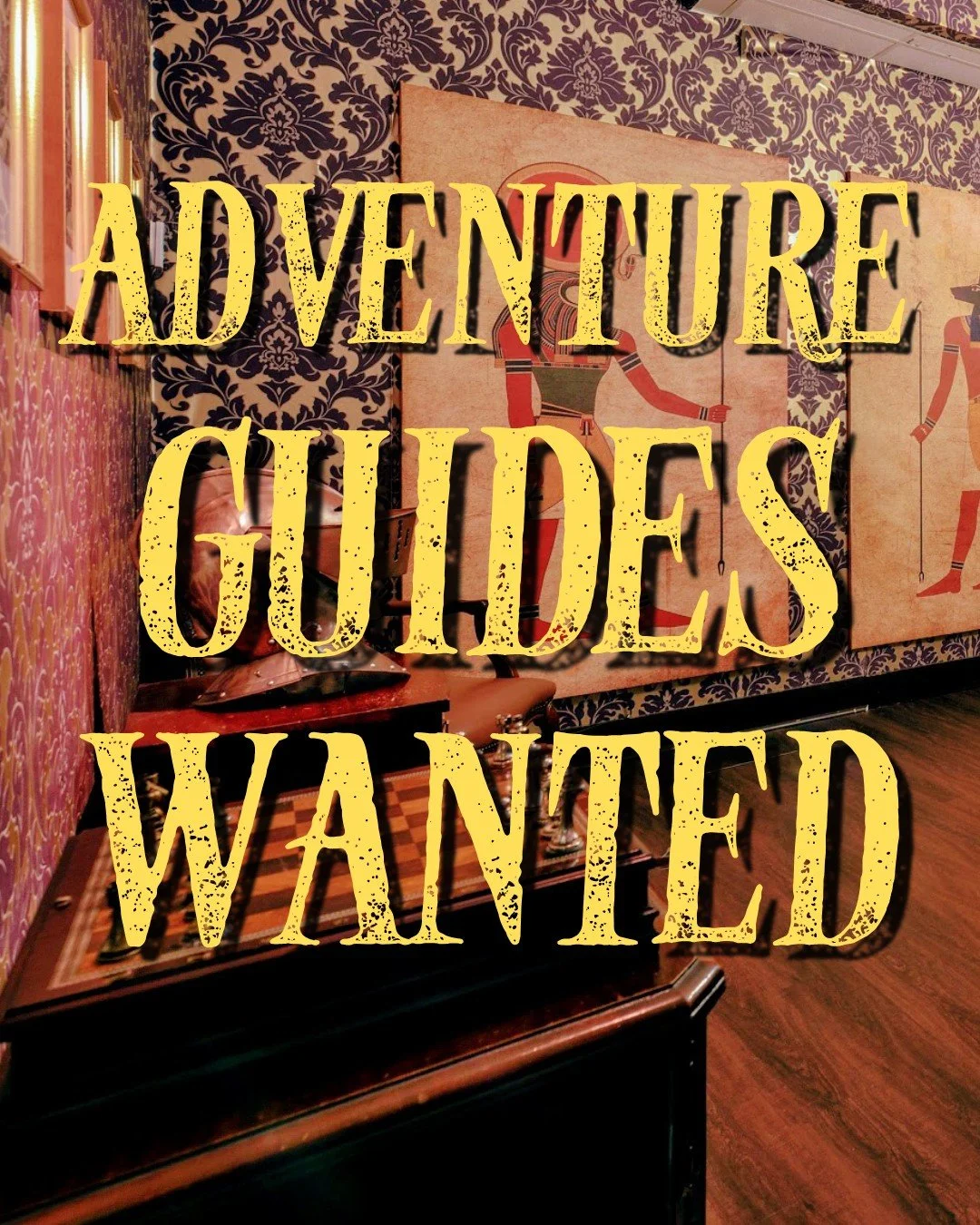 🗝️ **Adventure Guides Wanted!** 🗝️

We&rsquo;re hiring at Looking Glass Adventures!

Do you love puzzles, people, stories, and a little bit of mystery? Think you have what it takes to guide brave adventurers through our escape rooms?

We&rsquo;re l
