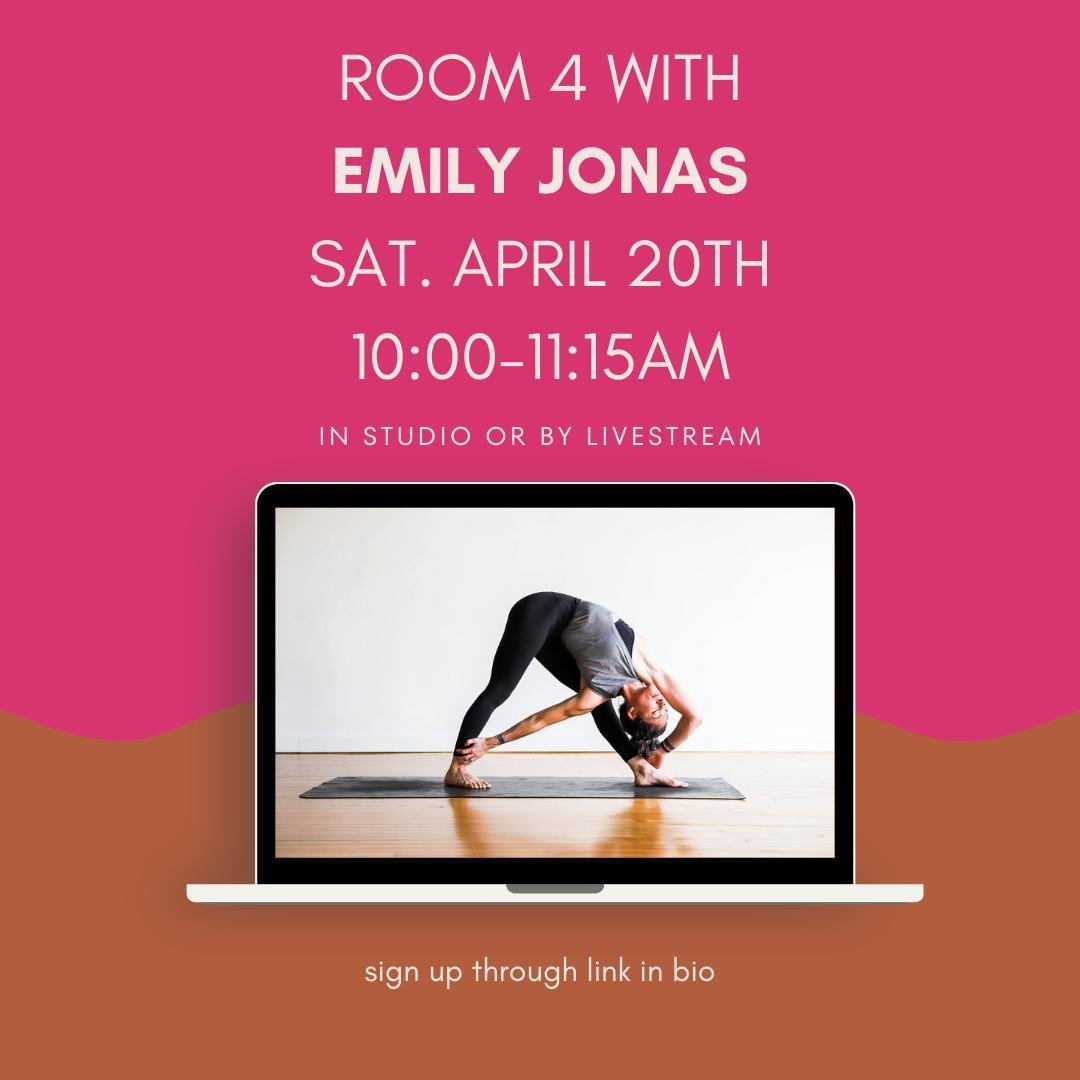 💘 This time next week join @emilyjonasyoga via livestream for our journey into Room 4.

Katonah Master Series
w/ Emily Jonas
Saturday, April 20th
10:00-11:15am PST
Join us in studio or from home
See link in bio to sign up

#katonahyoga #magicsquare 