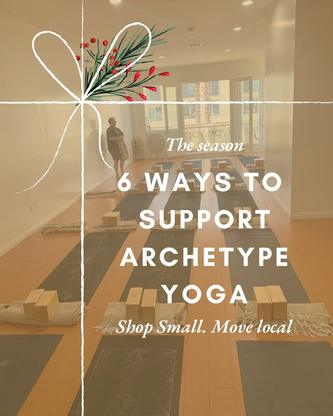 The holidays are a perfect time to celebrate movement, community, and local wellness. Here are 6 ways you can support Archetype Yoga while sharing joy with friends and family.

1. 🎁 A Journey in Motion Gift Card
Give the gift of movement this holida