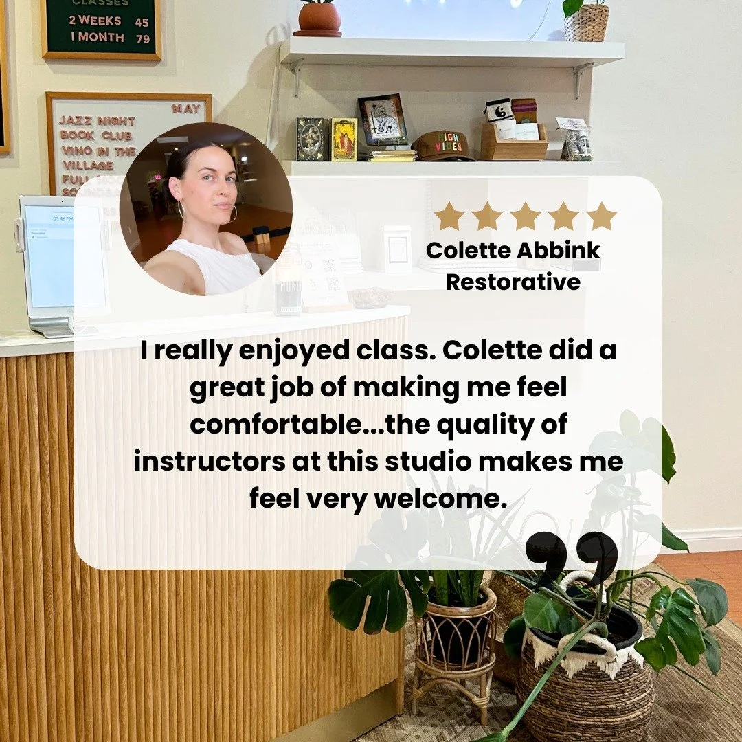 Thanks for another ⭐️⭐️⭐️⭐️⭐️ 5 Star Review!

&quot;I really enjoyed class. Colette did a great job of making me feel comfortable...the quality of instructors at this studio makes me feel very welcome.&quot;

Join @coco.abbink on Tuesdays and Fridays