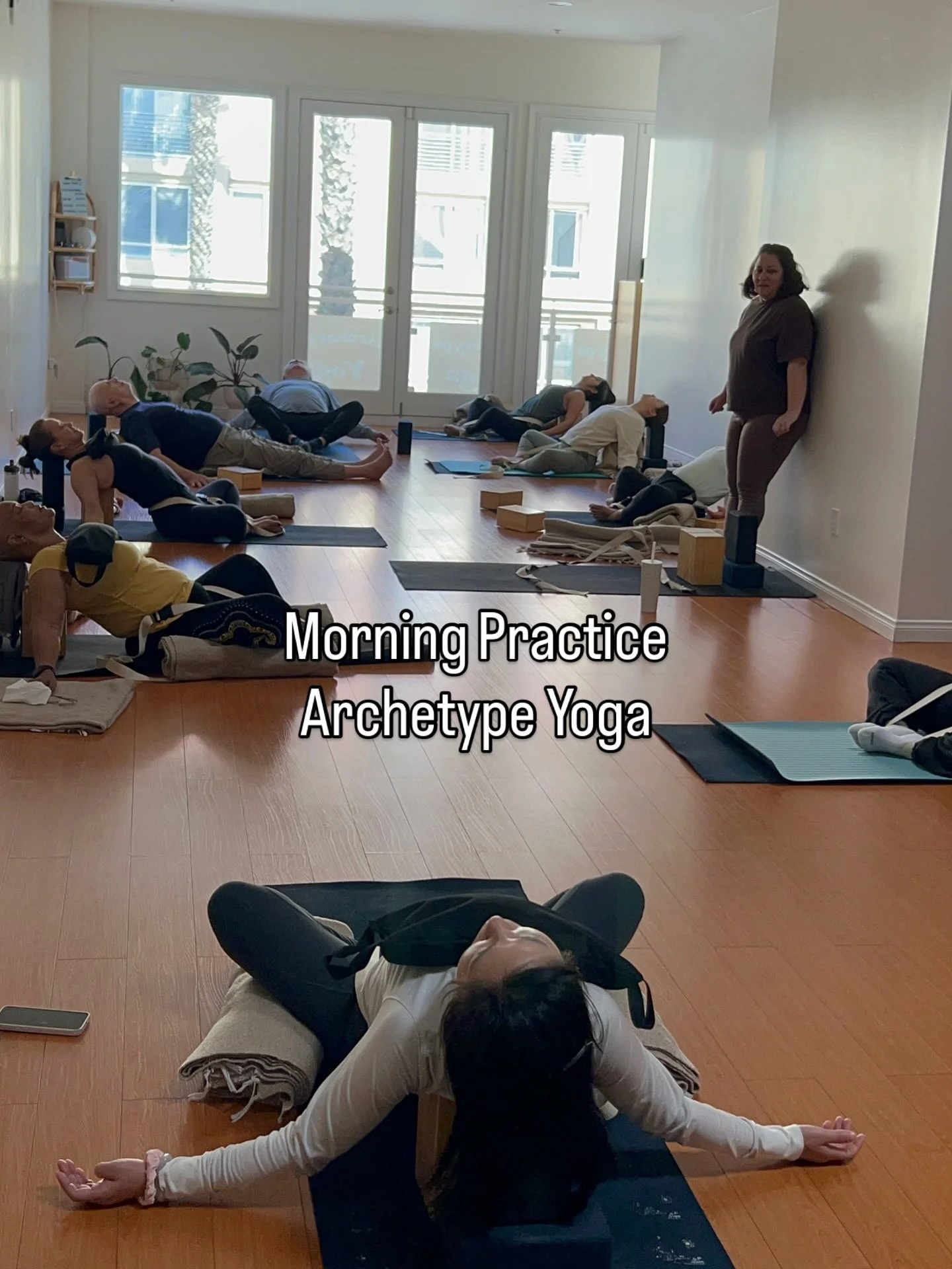 Beautiful morning for Restorative Yoga with Senior instructor Sara who loves to incorporate Katonah Yoga into every ounce of class. Thursdays mornings is a popular time at Archetype Yoga for wellness, restoration, and community. If you&rsquo;re looki