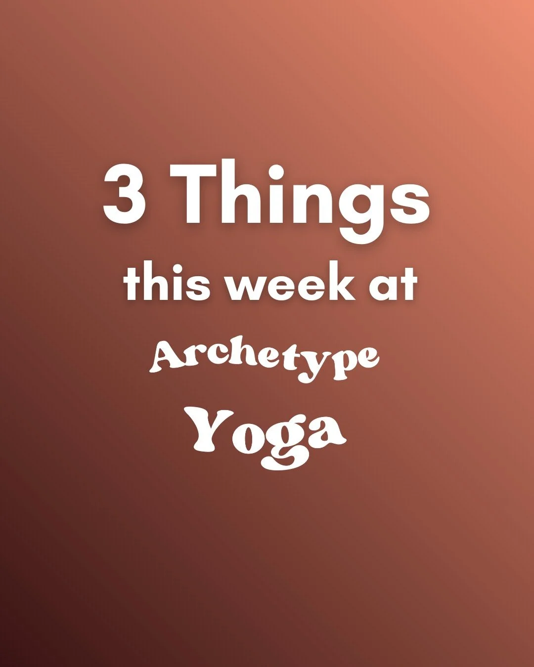 ➡️ 3 Things Happening at Archetype Yoga

🪄 New on the Blog: 
Recipes for Joy from your favorite instructors.
See Link in Bio

🧘&zwj;♀️ Class Take Over- Join @daniellecommunityyoga
Saturdays 11:30am Archetype Flow
Starting March 21st

🥀 New in the 