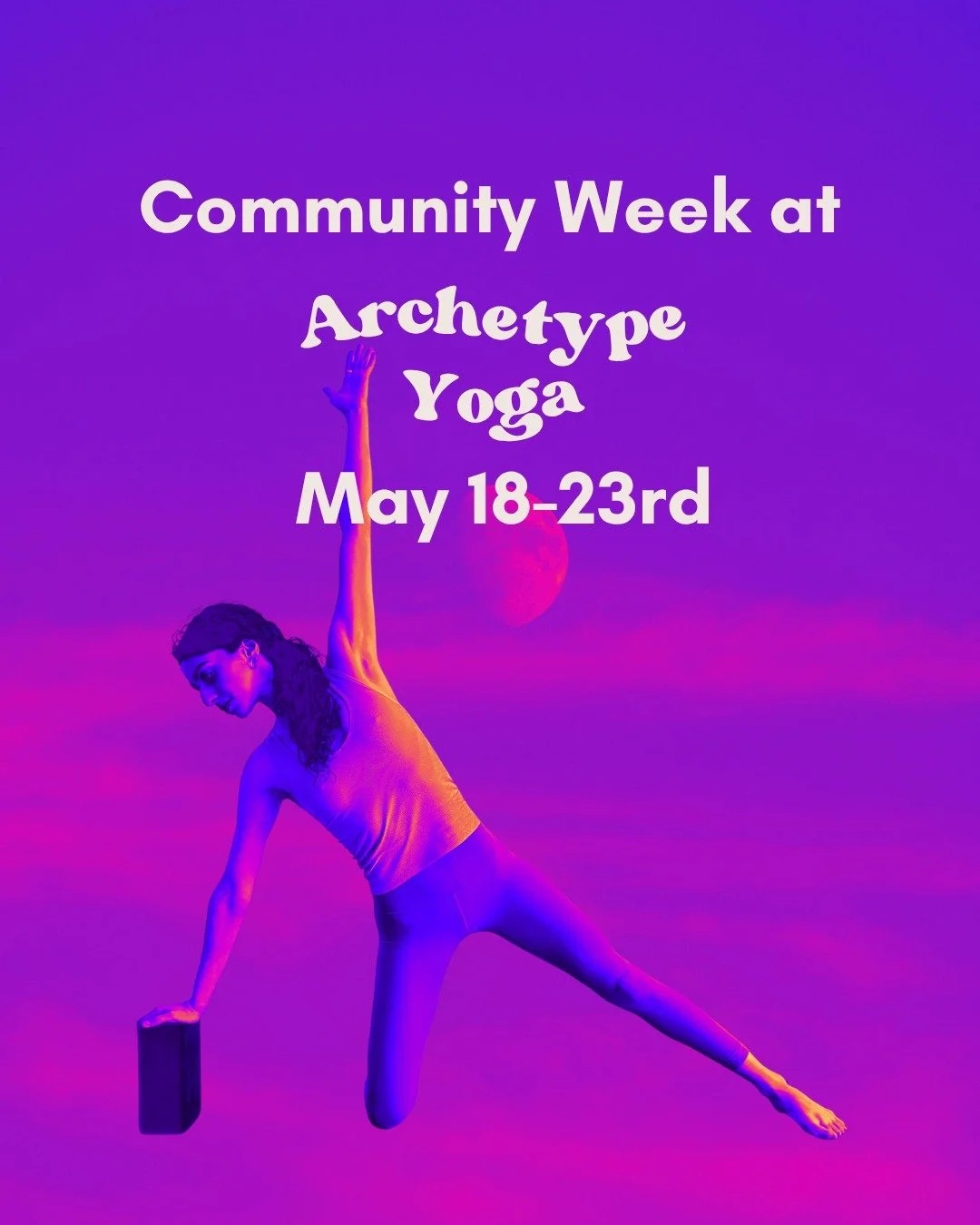 📆 Mark your calendars: May 18th-23rd. A week dedicated to the people who make our studio what it is. Join us for special classes, giveaways, and a few surprises along the way.

New Students- Enjoy 2 Weeks of Unlimited Classes $45. Begins May 18th. P