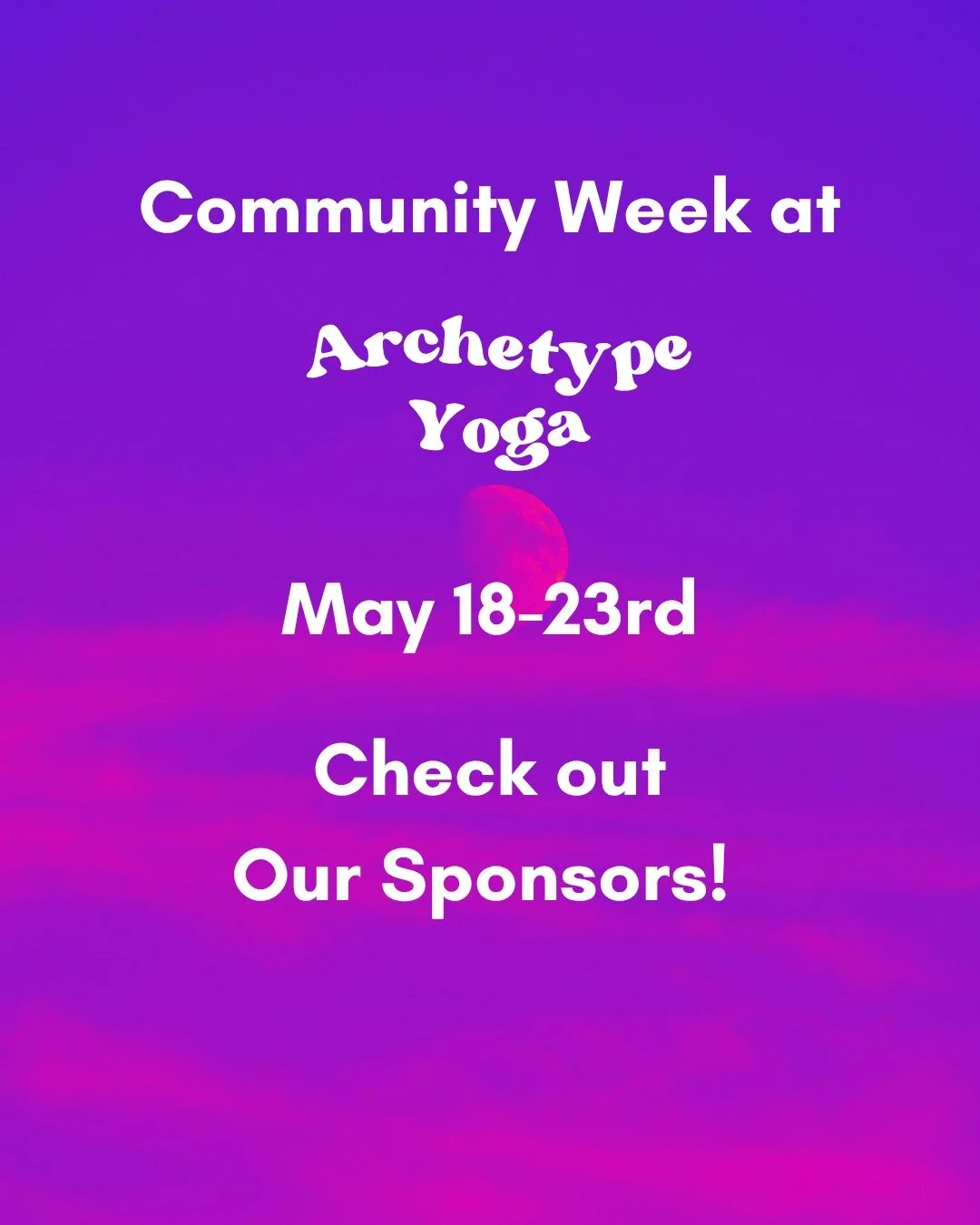 Community week at Archetype May 18-23rd ✨
A huge thank you to the amazing local businesses helping us celebrate our studio community with gifts, treats, discounts, and special surprises all week long. Supporting local supporting local - exactly how i